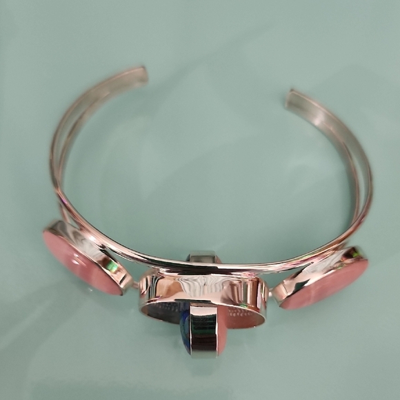 Jay King DTR .925 Sterling Silver Necklace & Reversible Cuff Bracelet - Picture 4 of 10